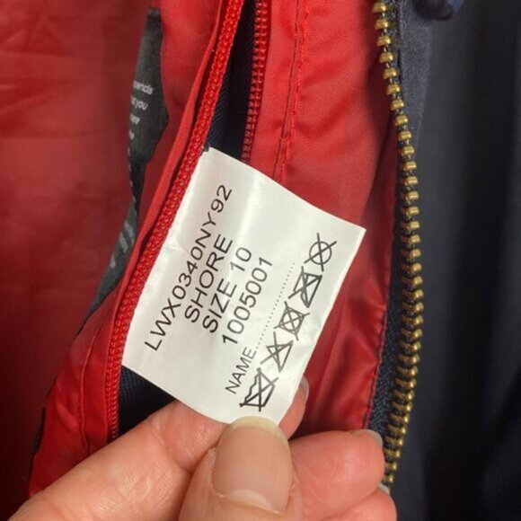 Rare Barbour x J.Crew 6 Shore Waxed Jacket Coat Navy Hooded - Picture 11 of 15